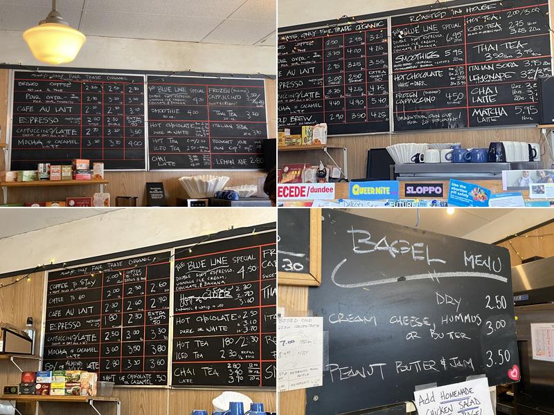 Blue Line Coffee Menu