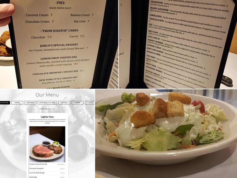 Jerico's Menu