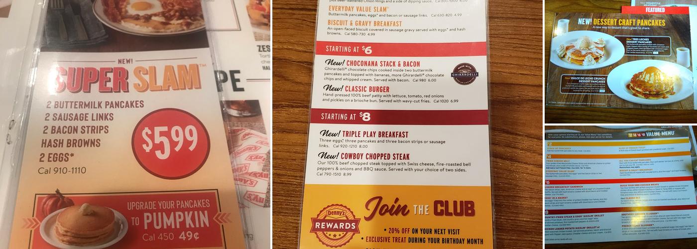 Denny's Menu