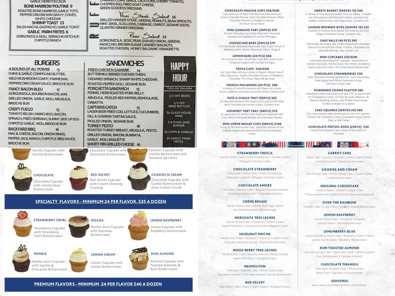 Layered Cakerie Menu