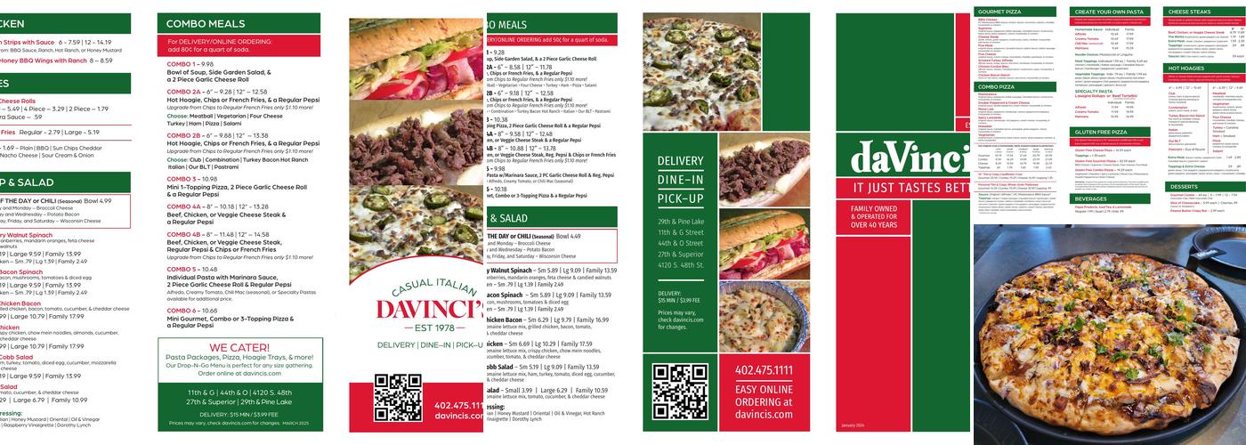 Davinci's Menu
