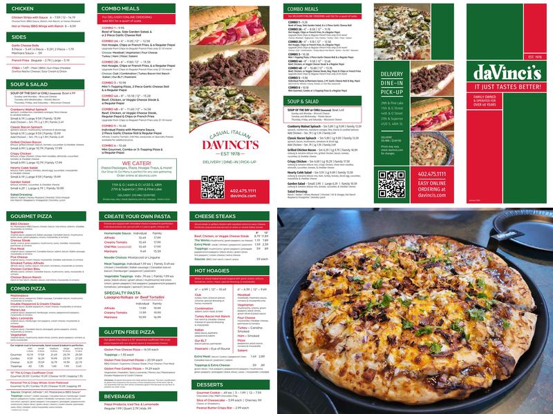 Davinci's Menu