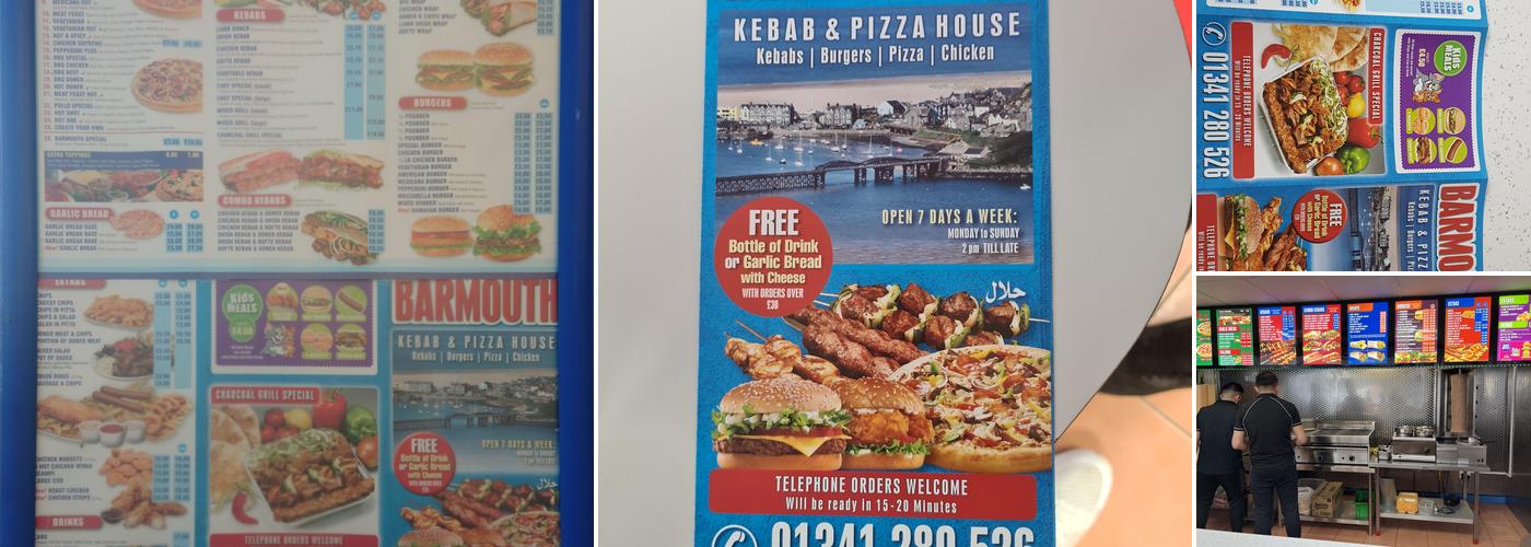 Barmouth Kebab & Pizza House Menu