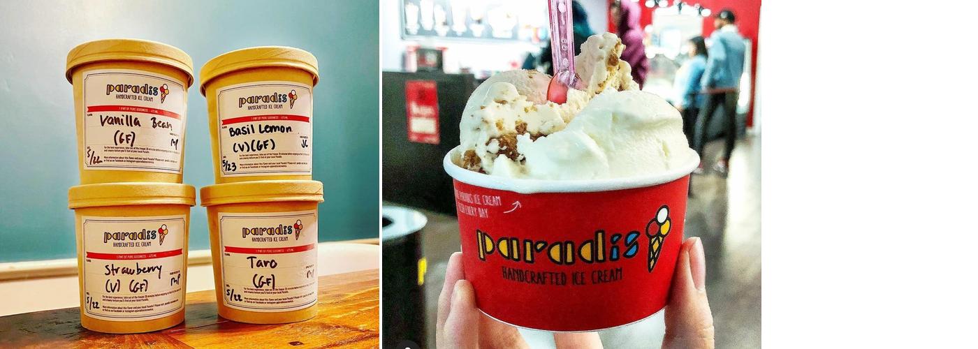 Paradis Claremont Ice Cream Cafe Menu