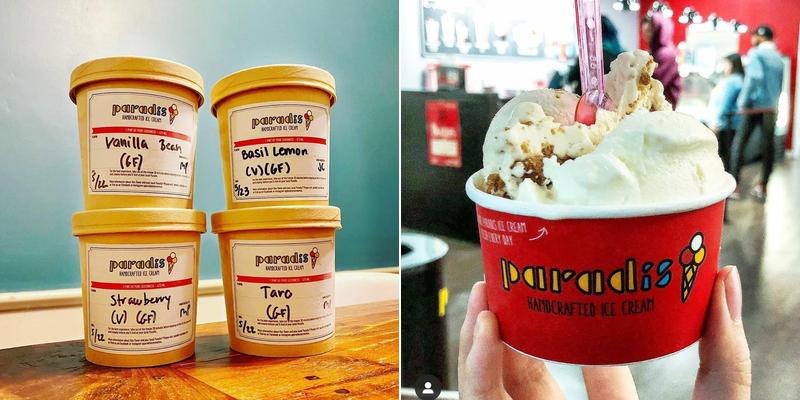 Paradis Claremont Ice Cream Cafe Menu