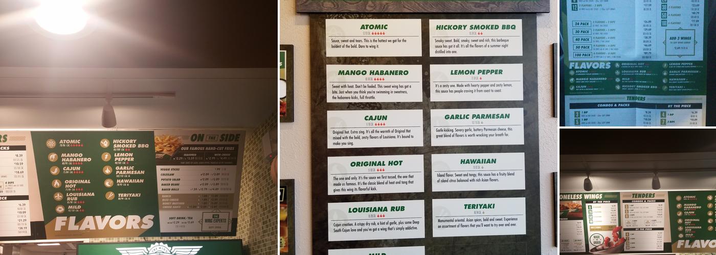 Wingstop Menu