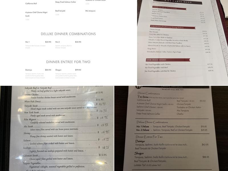 Kishi Japanese Restaurant Menu