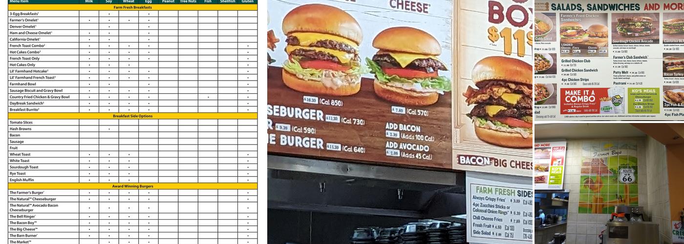 Farmer Boys Menu