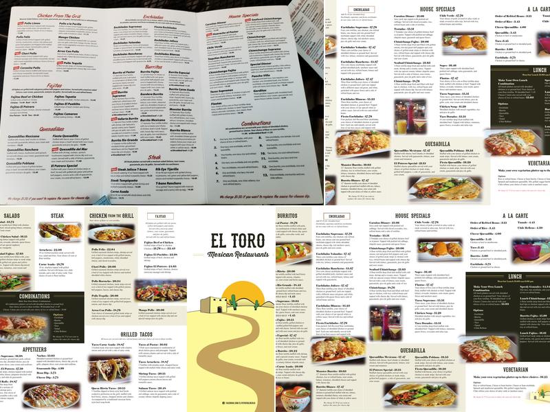 El Potrero Menu