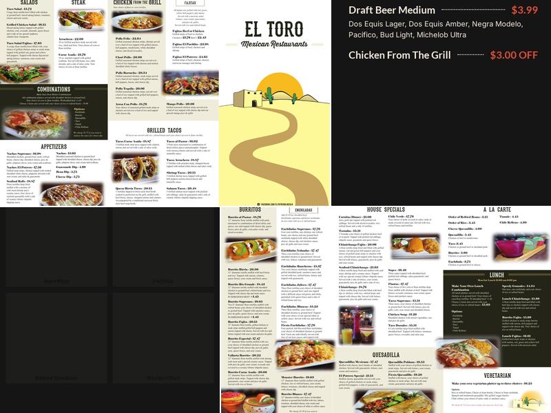 El Potrero Menu