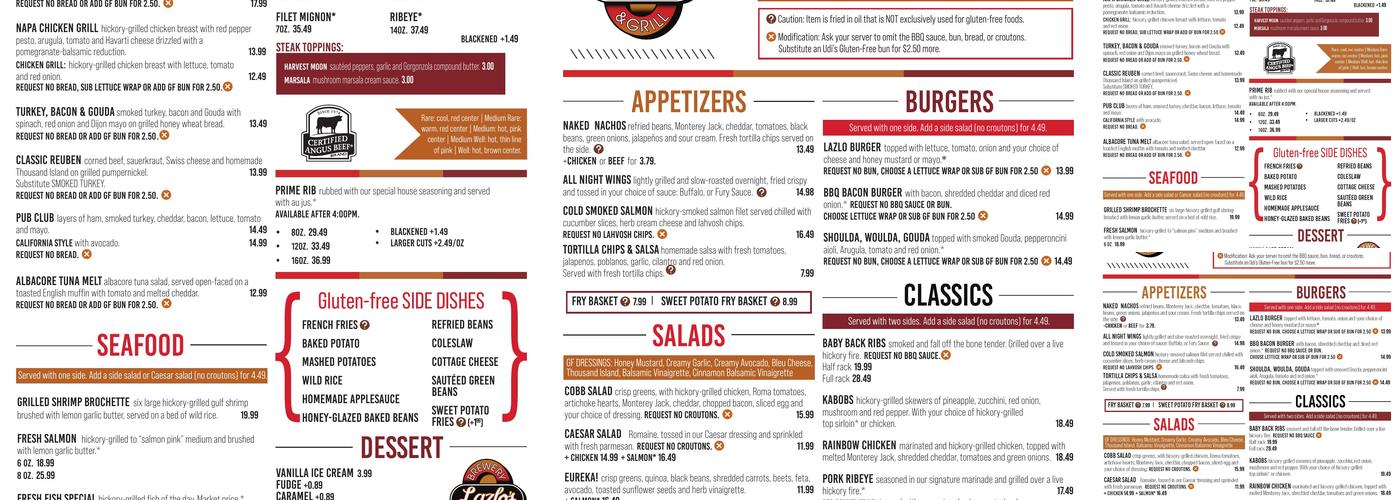 Lazlo's Brewery & Grill - South Menu