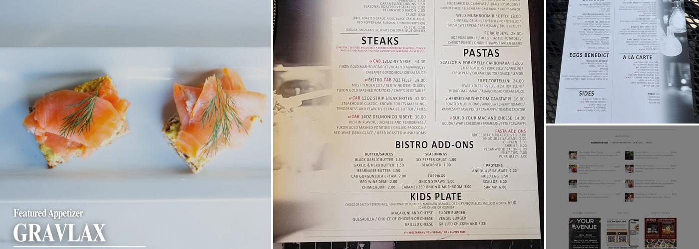 Piedmont Bistro by Venue Menu