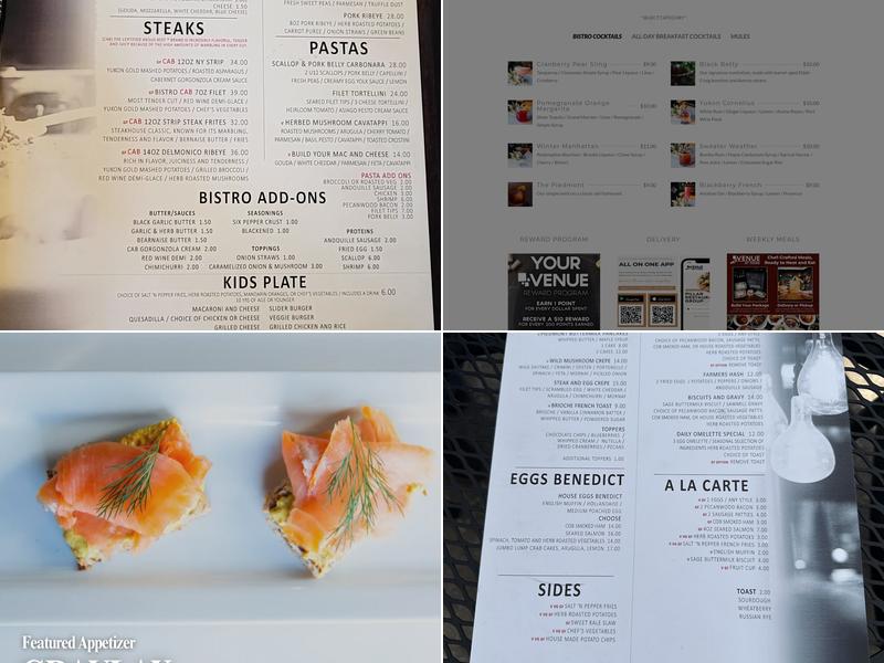 Piedmont Bistro by Venue Menu