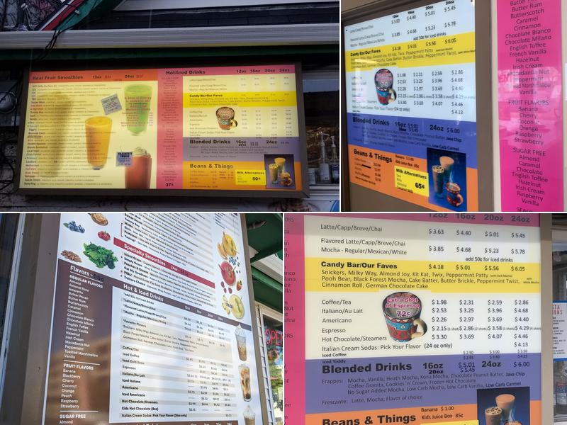 Lincoln Espresso Menu