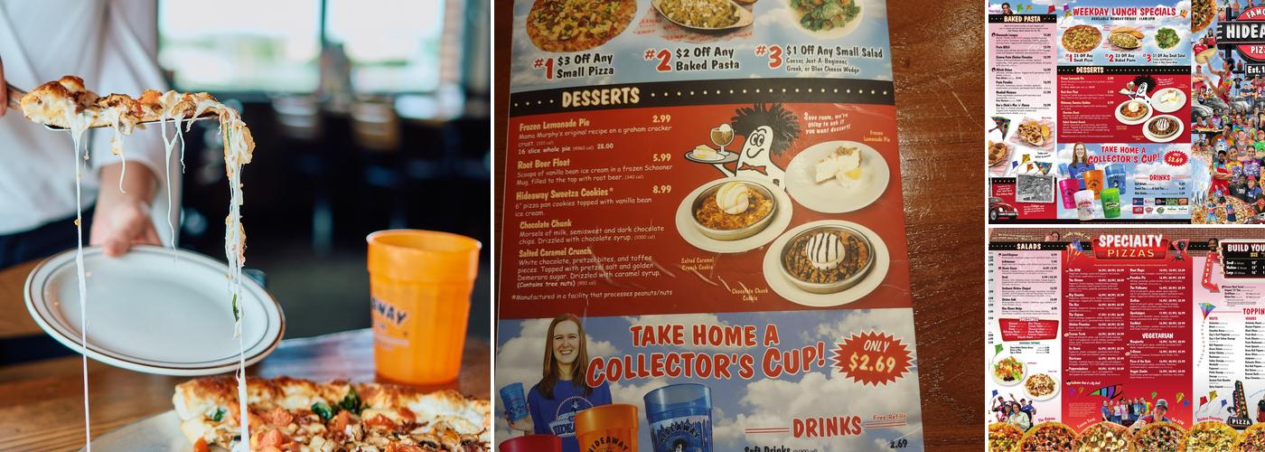Hideaway Pizza Menu