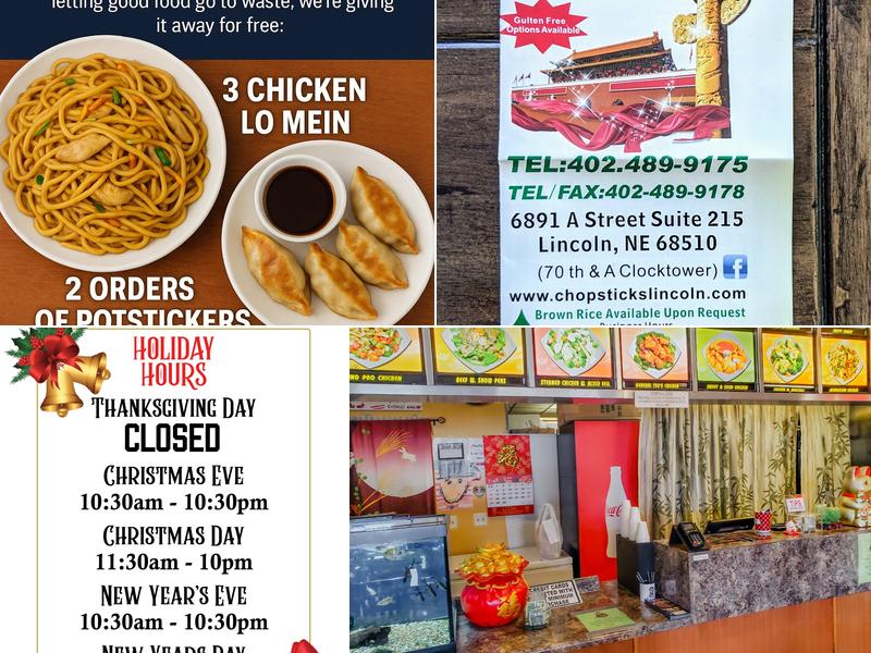 Chopsticks Chinese Cuisine Menu