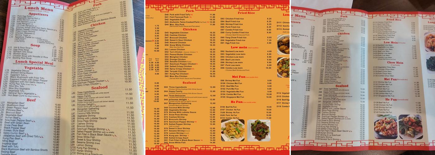 Imperial Kitchen Menu