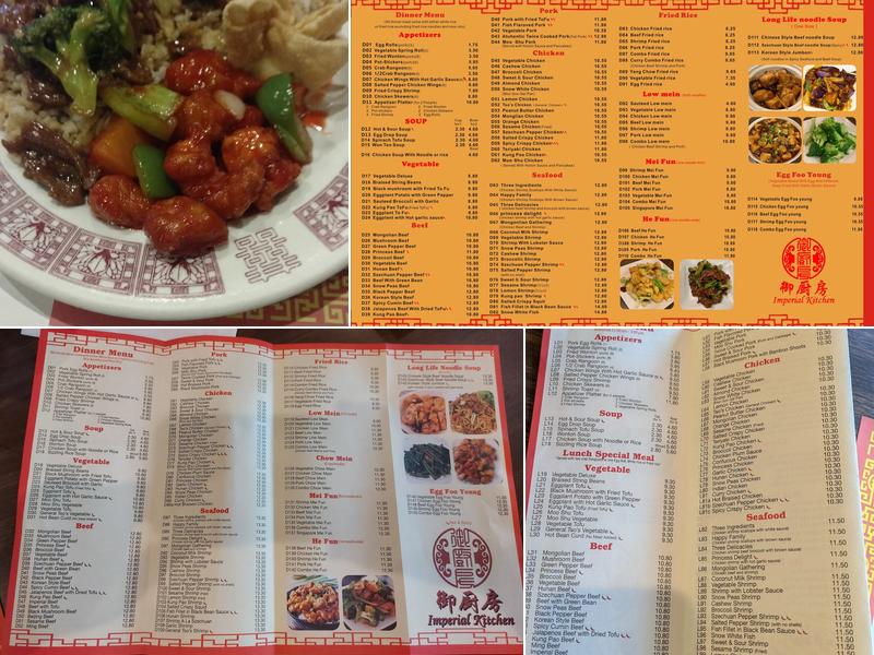 Imperial Kitchen Menu