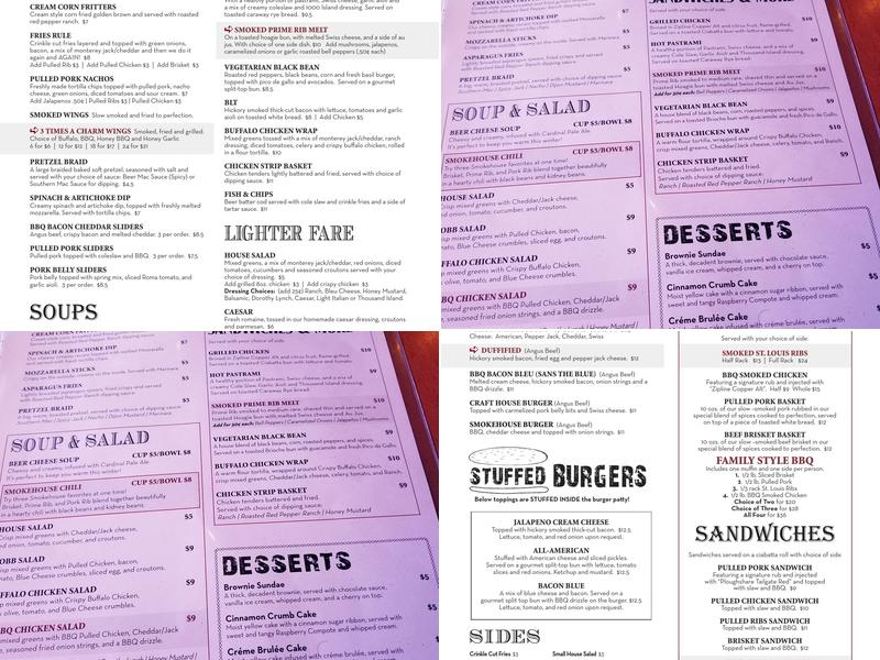Longwell's Menu
