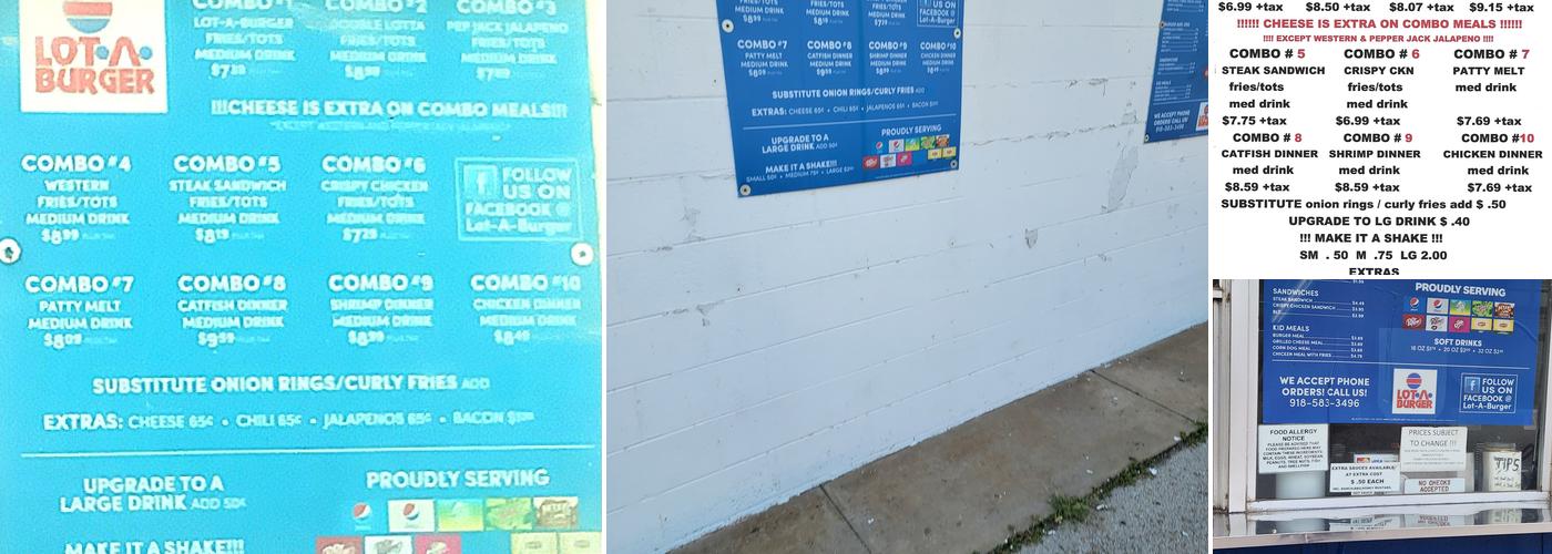 Lot-A-Burger Menu