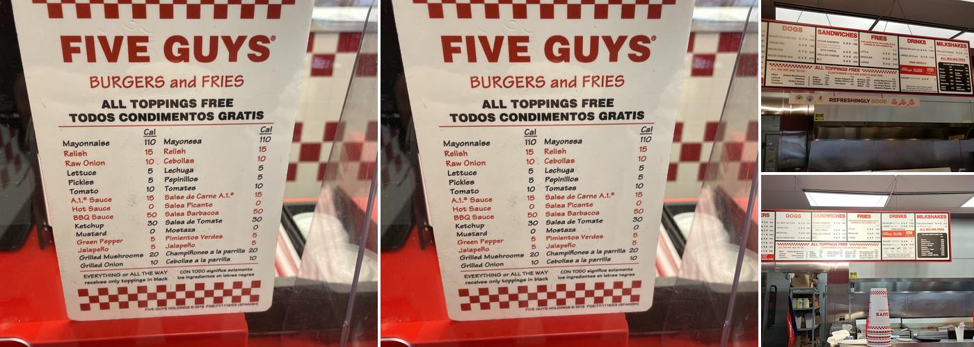 Five Guys Menu