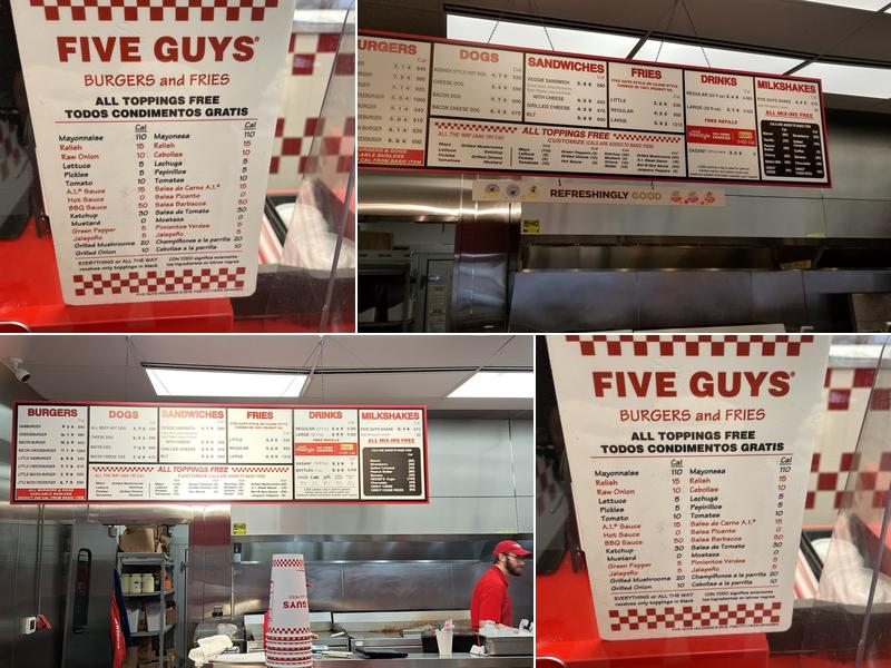 Five Guys Menu