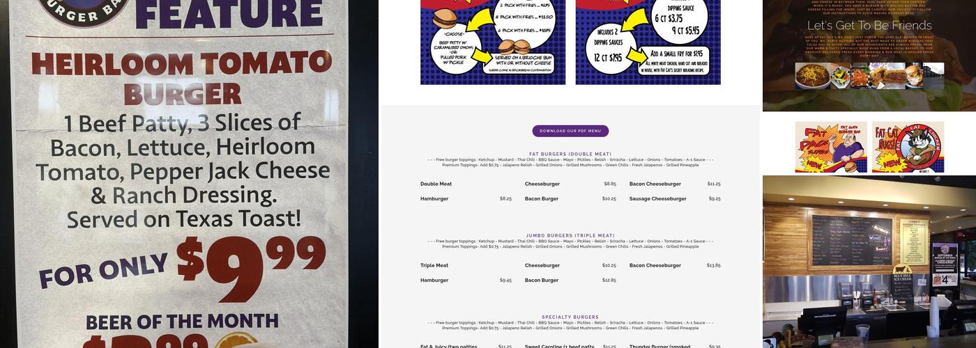 Fat Guy's Burger Bar Menu