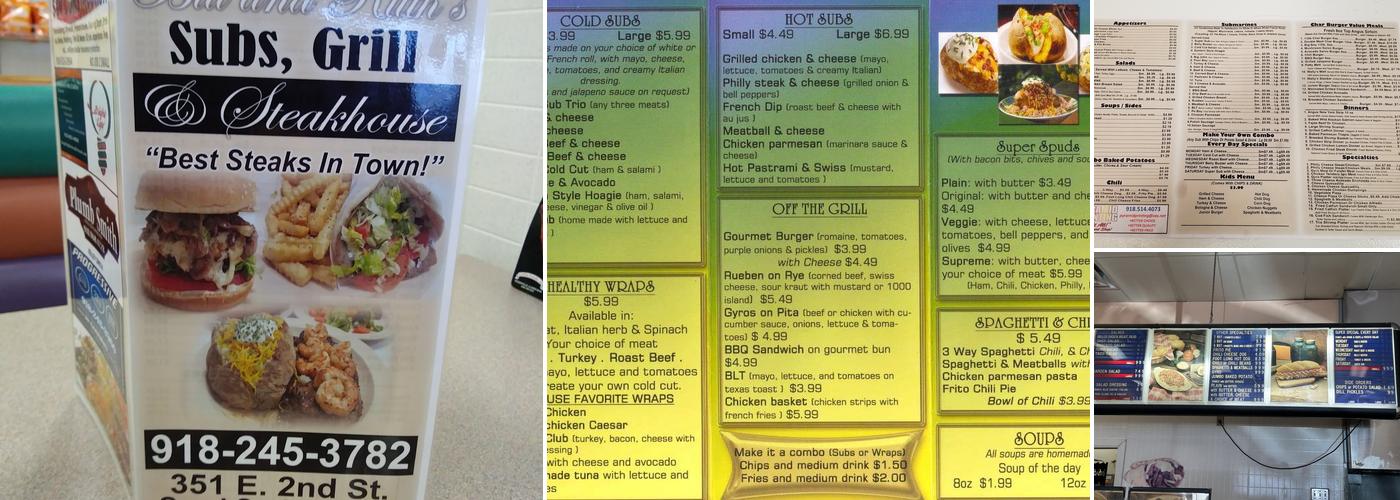 Bill & Ruth's Subs & Grill Menu