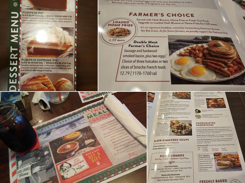 Bob Evans Menu