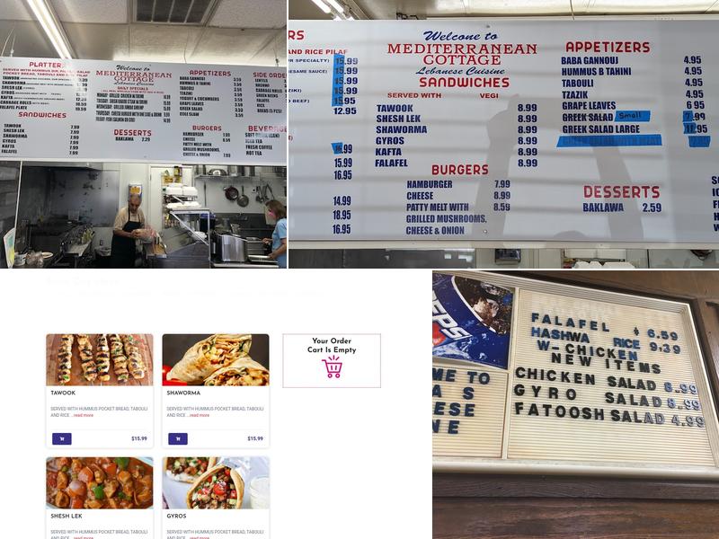 Mediterranean Cottage Menu