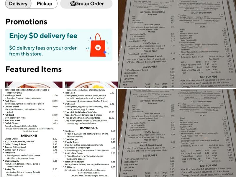 Union Street Cafe Menu