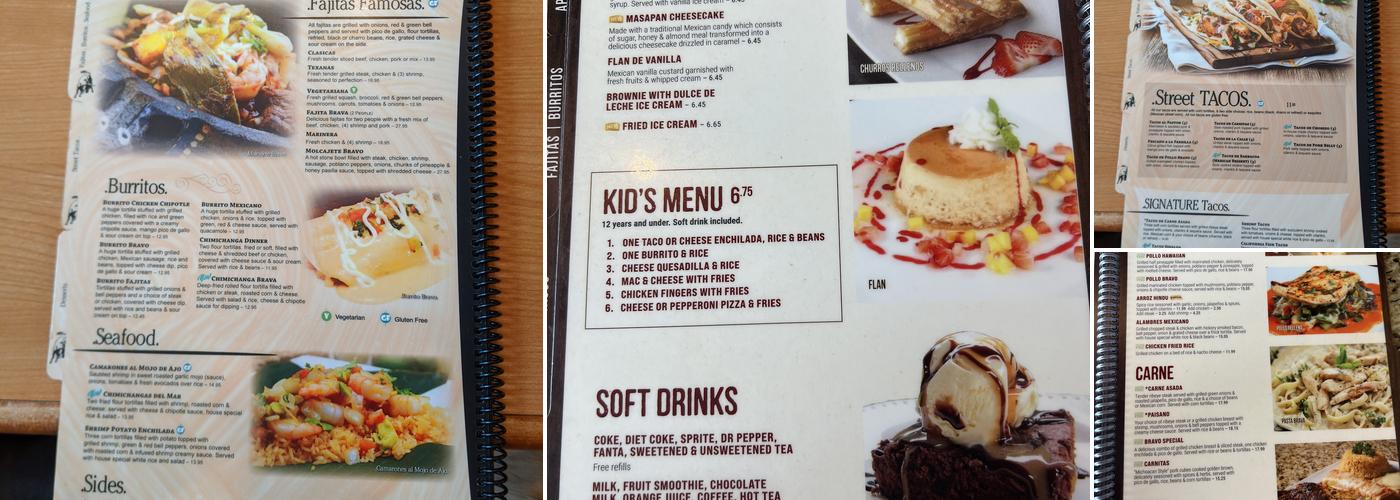 LOS BRAVOS GRILL Menu