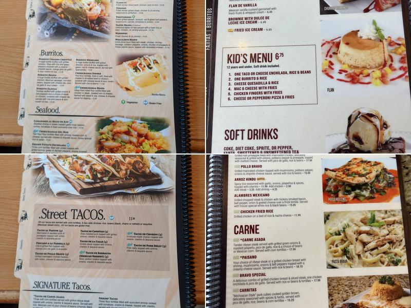 LOS BRAVOS GRILL Menu