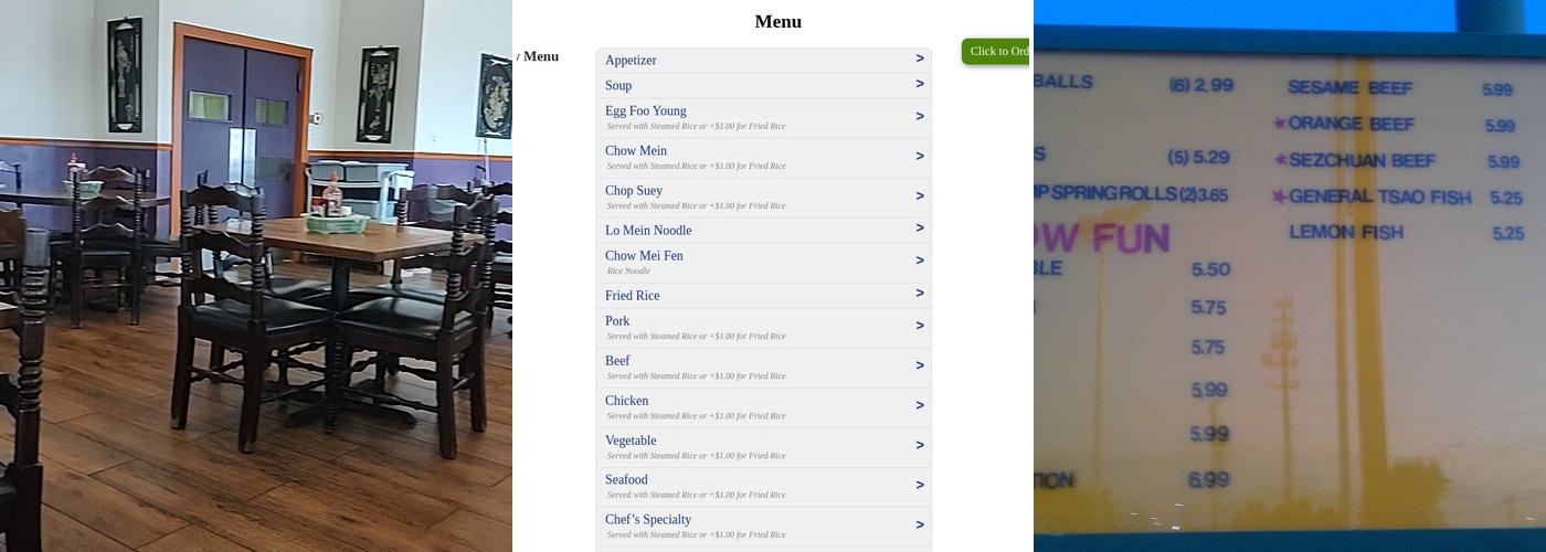 China Wok Super Buffet Menu