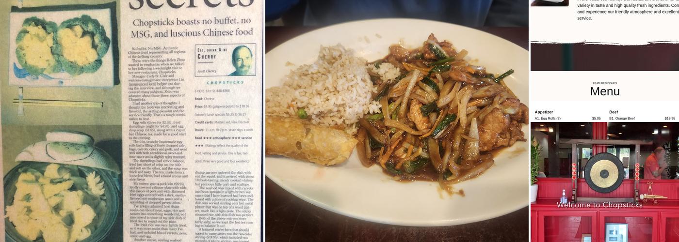 Chopsticks Menu