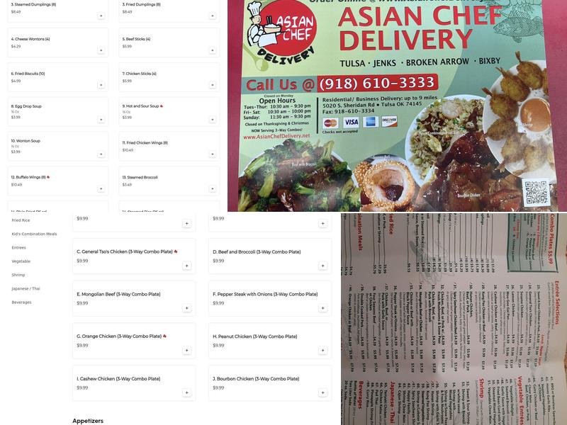 Asian Chef Delivery Menu