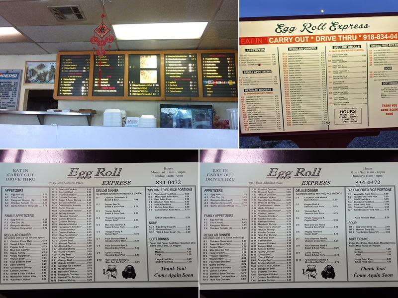 Egg Roll Express Restaurant Menu