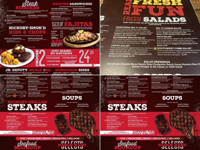 Santa Fe Cattle Company Menu