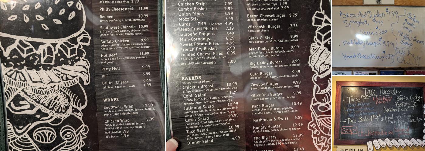 Izzy's Dockside Diner & Pub Menu