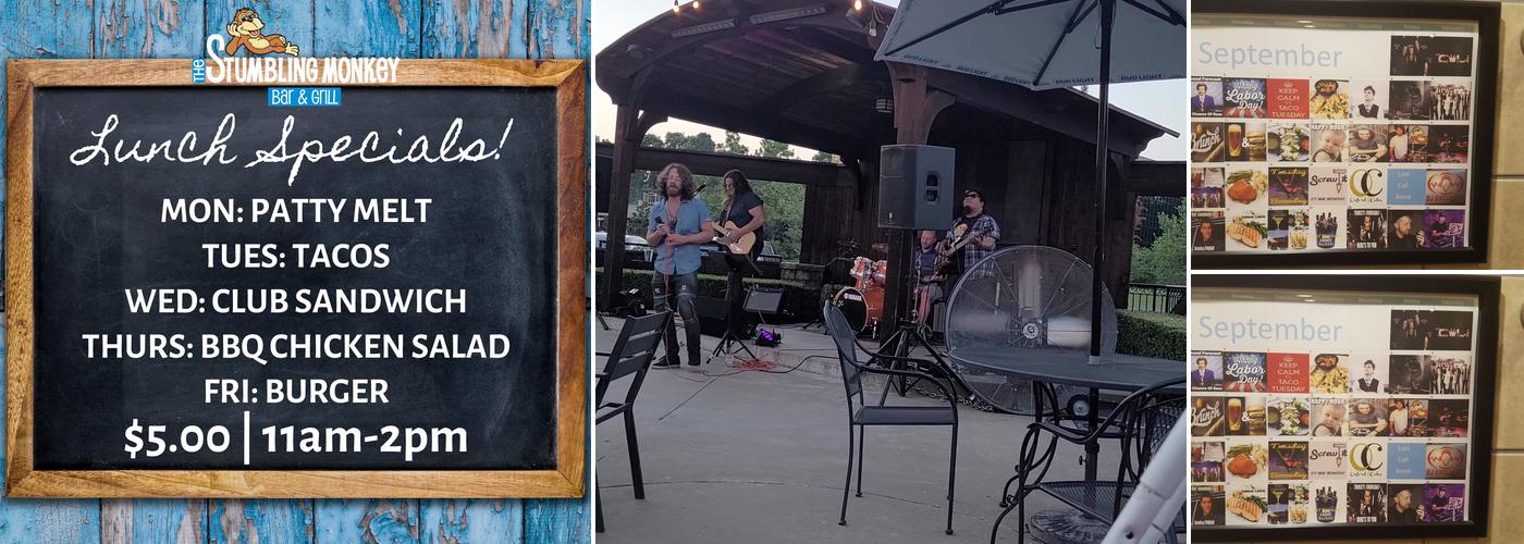 The Stumbling Monkey Bar & Grill Menu