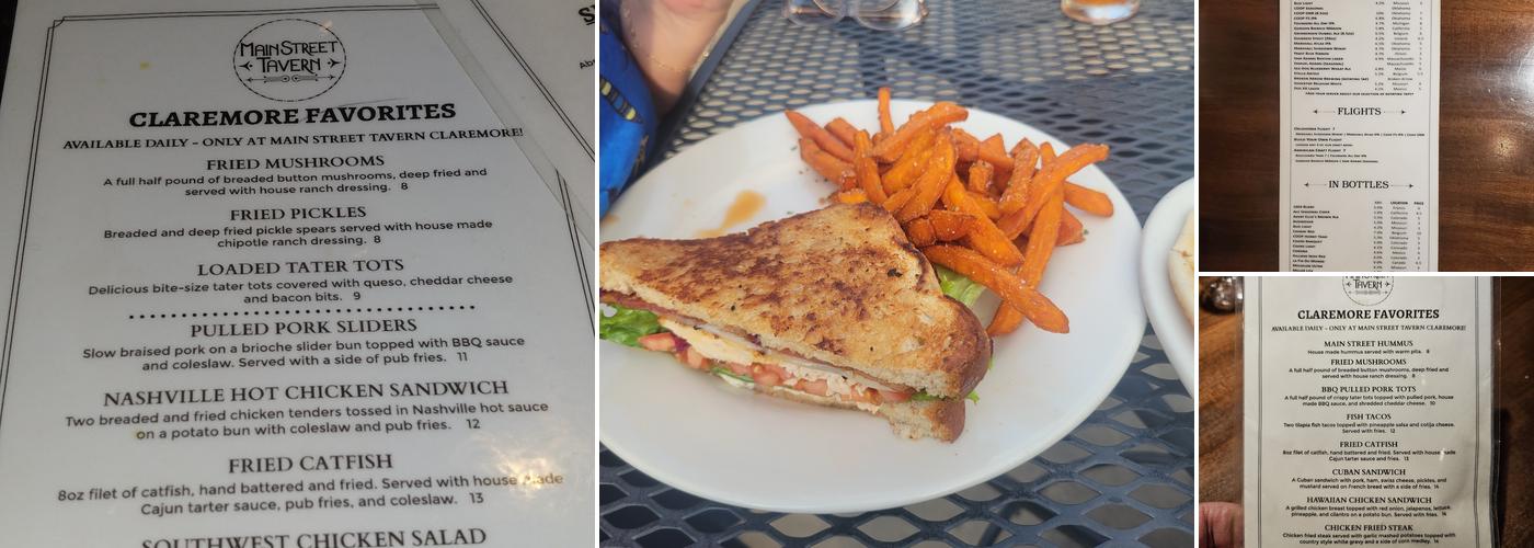 Main Street Tavern Menu