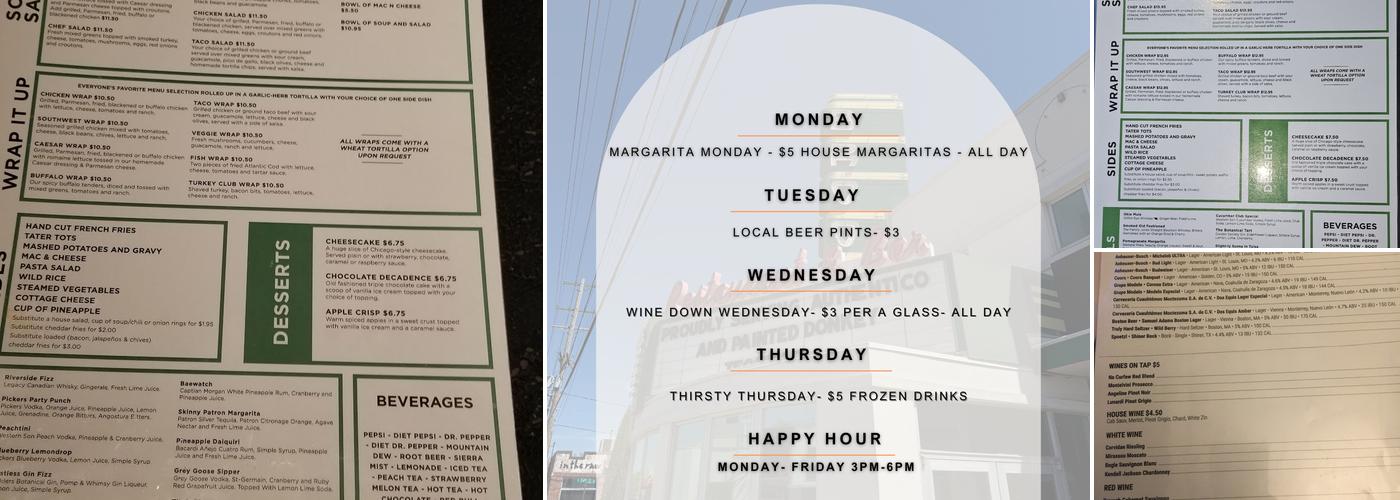 The Brook Restaurant and Bar Menu