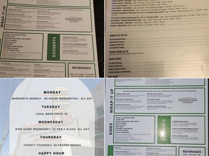 The Brook Restaurant and Bar Menu