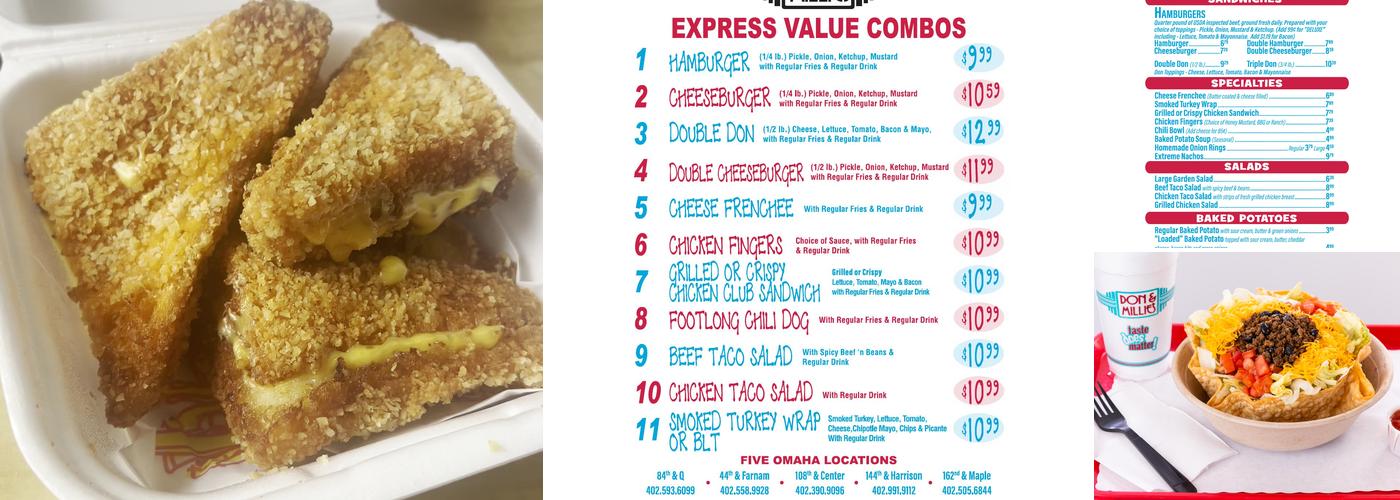 Don & Millie's Menu