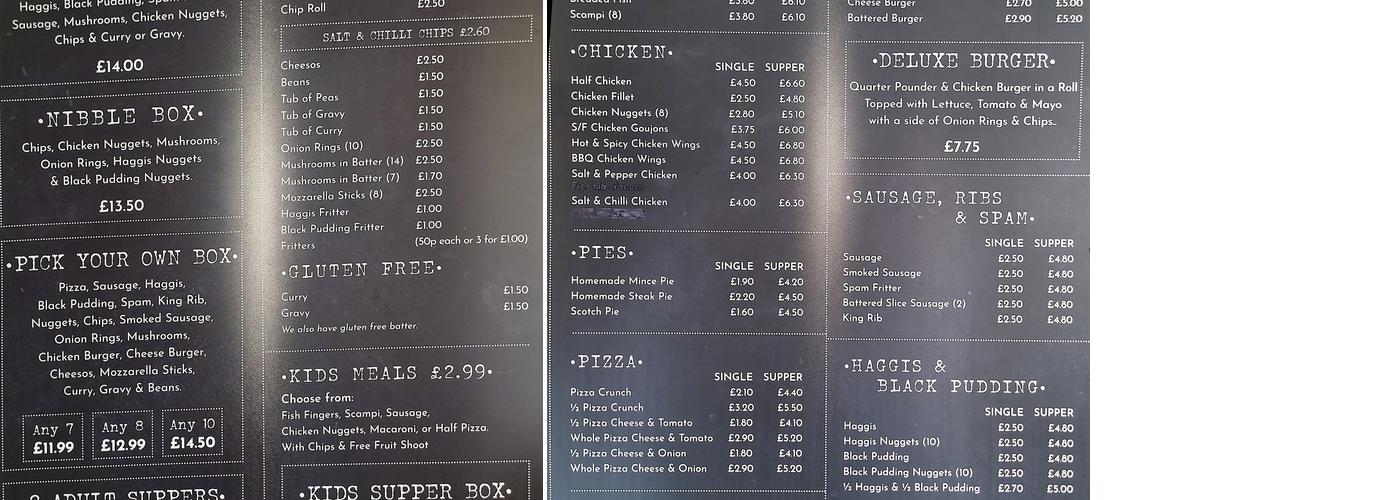 WEE CHIPPY Menu