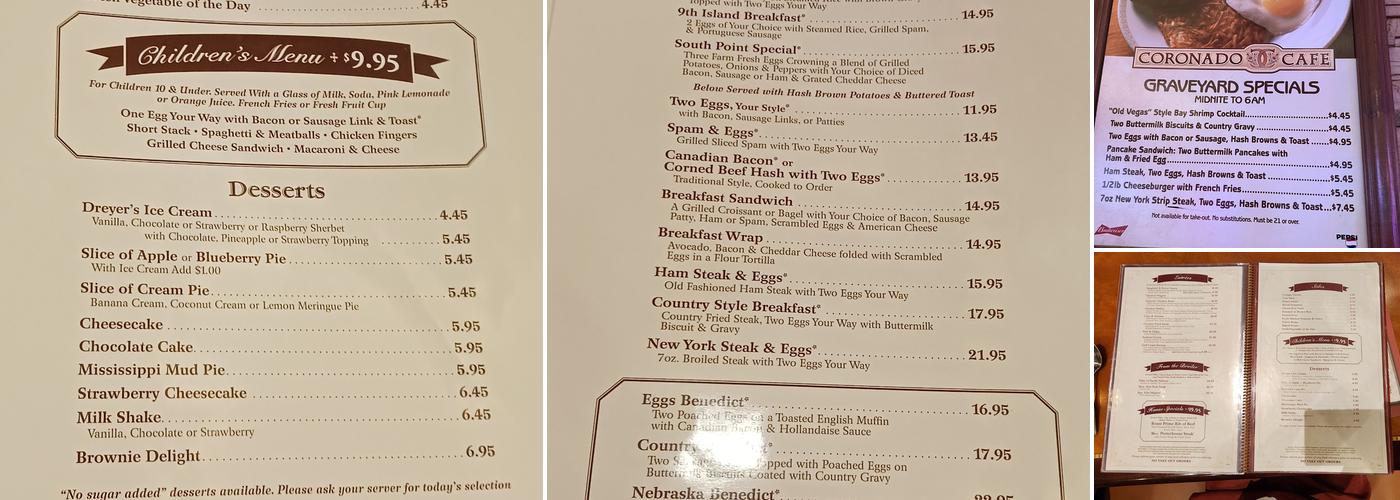 Coronado Cafe Menu