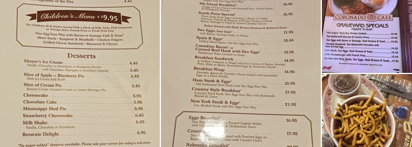 Coronado Cafe Menu