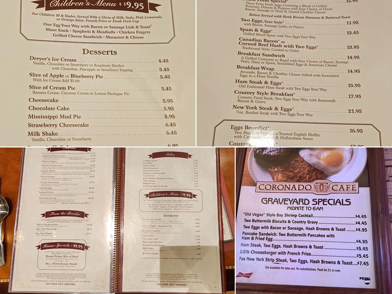 Coronado Cafe Menu