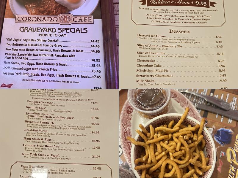 Coronado Cafe Menu