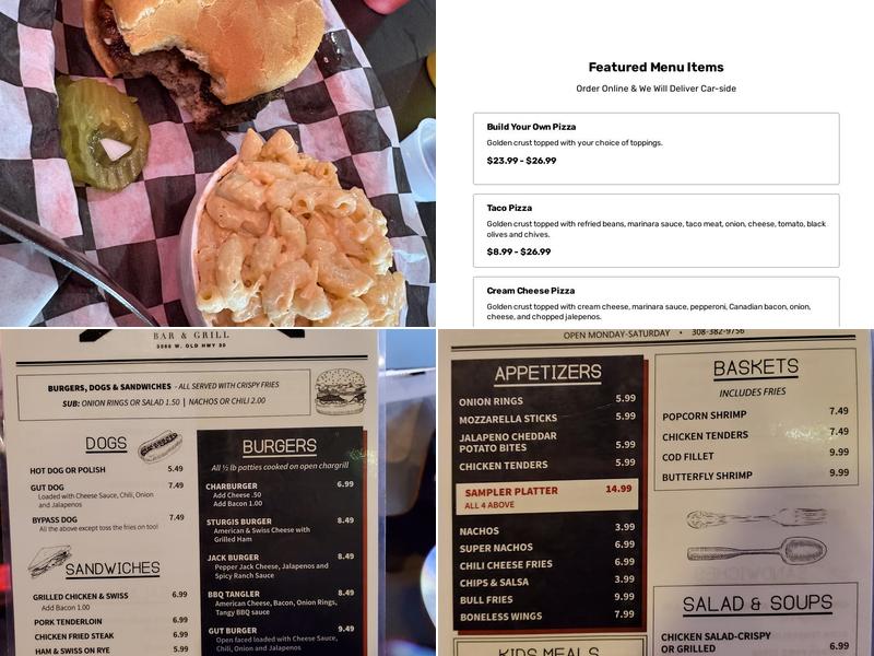 Bunkhouse Menu